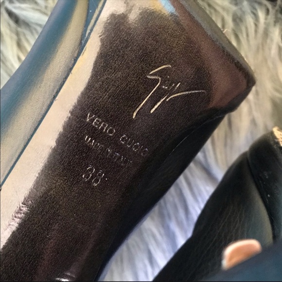 Sold GIUSEPPE ZANOTTI 🌹 OTK LEATHER BOOTS SZ 38 - Picture 4 of 8